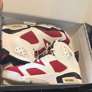 Jordan Red and White Men's Sneakers
